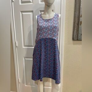 Tommy Hilfiger Floral Dress Red White Blue Size Small